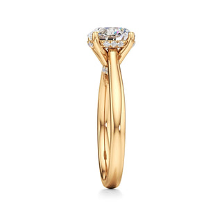 Aeloria Elongated Cushion Cathedral with Diamond Bridge