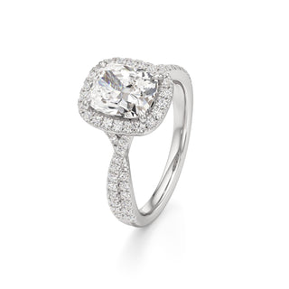 Alissa Radiant Halo with Twisted Diamond Band