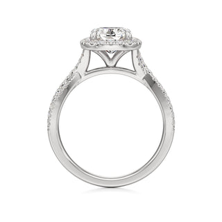 Alissa Radiant Halo with Twisted Diamond Band