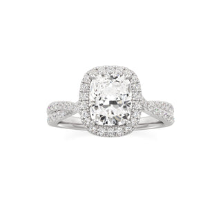 Alissa Radiant Halo with Twisted Diamond Band