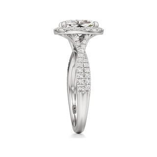 Alissa Radiant Halo with Twisted Diamond Band