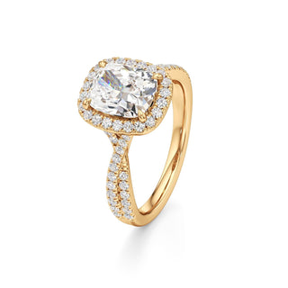 Alissa Radiant Halo with Twisted Diamond Band