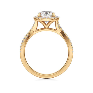 Alissa Radiant Halo with Twisted Diamond Band