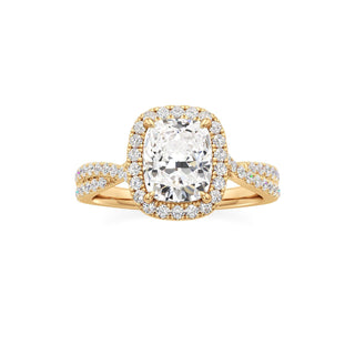 Alissa Radiant Halo with Twisted Diamond Band