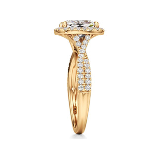Alissa Radiant Halo with Twisted Diamond Band