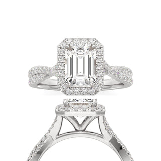 Alissa Princess Halo with Twisted Diamond Band