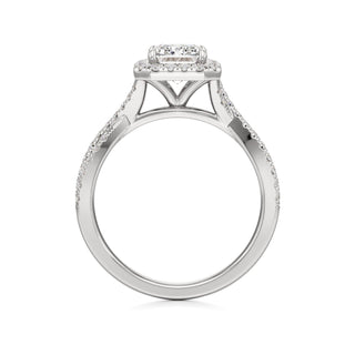 Alissa Radiant Halo with Twisted Diamond Band