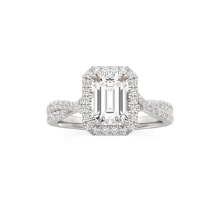 Alissa Radiant Halo with Twisted Diamond Band