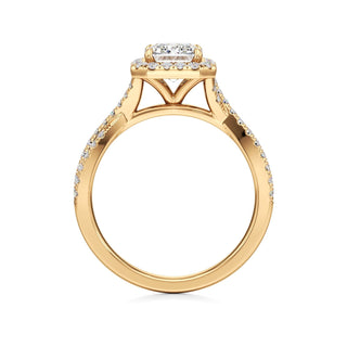 Alissa Radiant Halo with Twisted Diamond Band