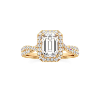 Alissa Radiant Halo with Twisted Diamond Band