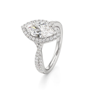 Alissa Radiant Halo with Twisted Diamond Band