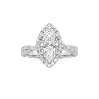 Alissa Radiant Halo with Twisted Diamond Band