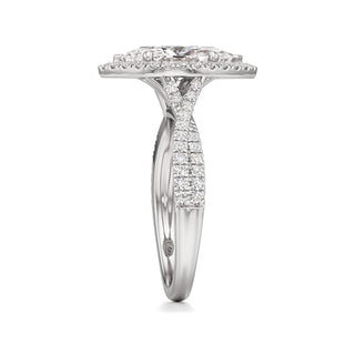 Alissa Radiant Halo with Twisted Diamond Band