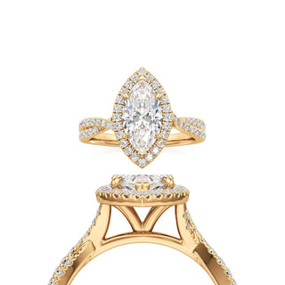 Alissa Princess Halo with Twisted Diamond Band