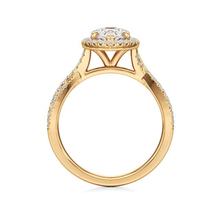 Alissa Radiant Halo with Twisted Diamond Band