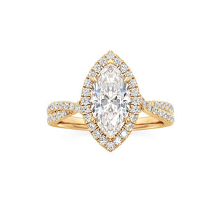 Alissa Radiant Halo with Twisted Diamond Band