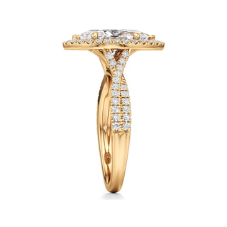 Alissa Radiant Halo with Twisted Diamond Band