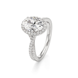Alissa Radiant Halo with Twisted Diamond Band