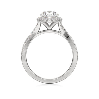 Alissa Radiant Halo with Twisted Diamond Band