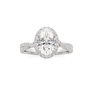 Alissa Radiant Halo with Twisted Diamond Band
