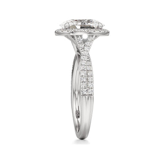 Alissa Radiant Halo with Twisted Diamond Band