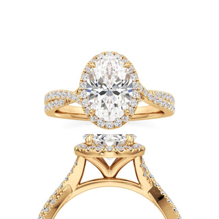 Alissa Princess Halo with Twisted Diamond Band
