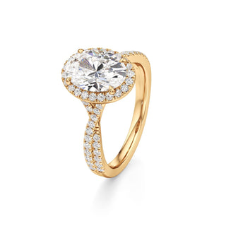 Alissa Radiant Halo with Twisted Diamond Band
