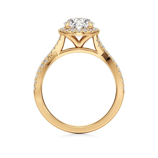 Alissa Radiant Halo with Twisted Diamond Band