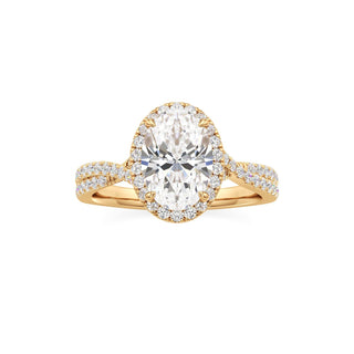 Alissa Radiant Halo with Twisted Diamond Band