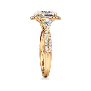 Alissa Radiant Halo with Twisted Diamond Band