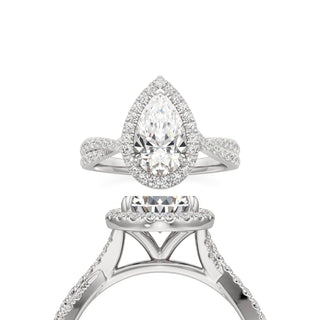 Alissa Princess Halo with Twisted Diamond Band