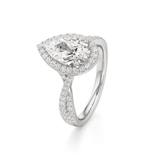 Alissa Radiant Halo with Twisted Diamond Band