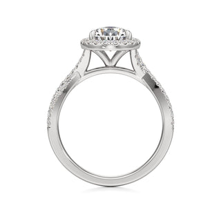 Alissa Radiant Halo with Twisted Diamond Band