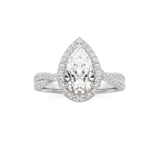 Alissa Radiant Halo with Twisted Diamond Band