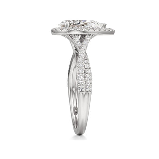 Alissa Radiant Halo with Twisted Diamond Band
