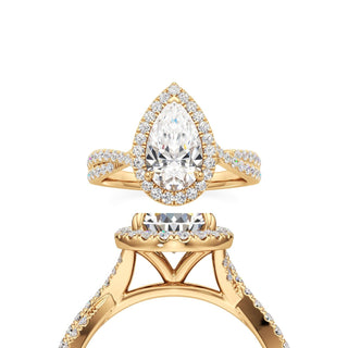 Alissa Princess Halo with Twisted Diamond Band