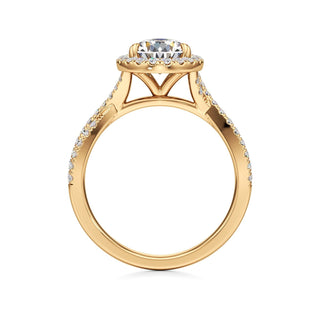 Alissa Radiant Halo with Twisted Diamond Band