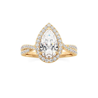 Alissa Radiant Halo with Twisted Diamond Band