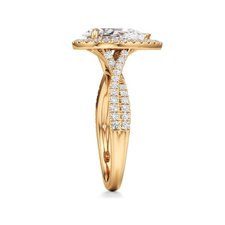 Alissa Radiant Halo with Twisted Diamond Band