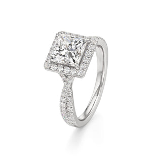Alissa Radiant Halo with Twisted Diamond Band