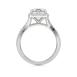 Alissa Radiant Halo with Twisted Diamond Band