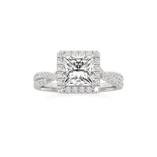 Alissa Radiant Halo with Twisted Diamond Band
