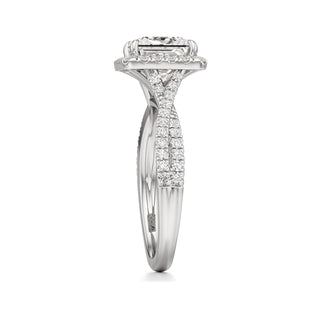 Alissa Radiant Halo with Twisted Diamond Band