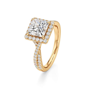Alissa Radiant Halo with Twisted Diamond Band