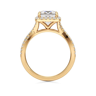 Alissa Radiant Halo with Twisted Diamond Band
