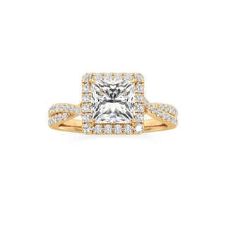 Alissa Radiant Halo with Twisted Diamond Band