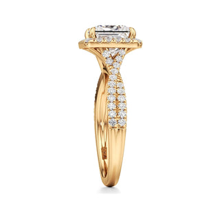 Alissa Radiant Halo with Twisted Diamond Band