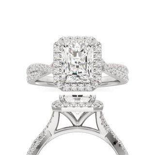 Alissa Radiant Halo with Twisted Diamond Band