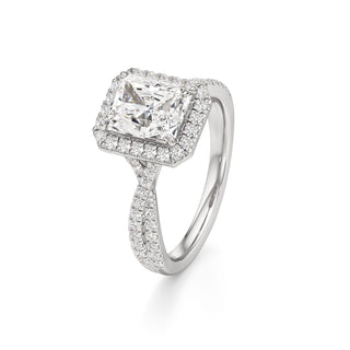 Alissa Radiant Halo with Twisted Diamond Band
