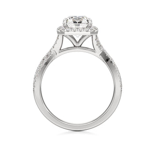 Alissa Radiant Halo with Twisted Diamond Band